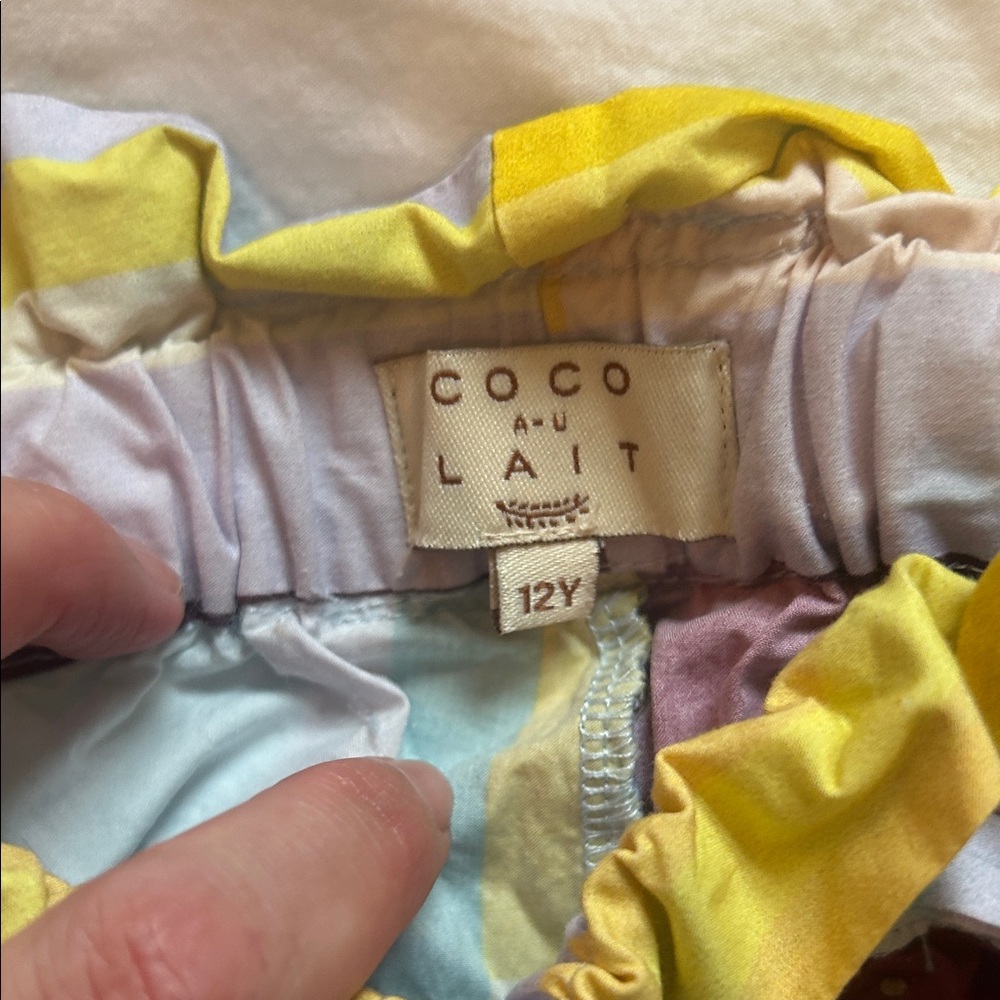 Coco Lait Yellow and Purple Skirt